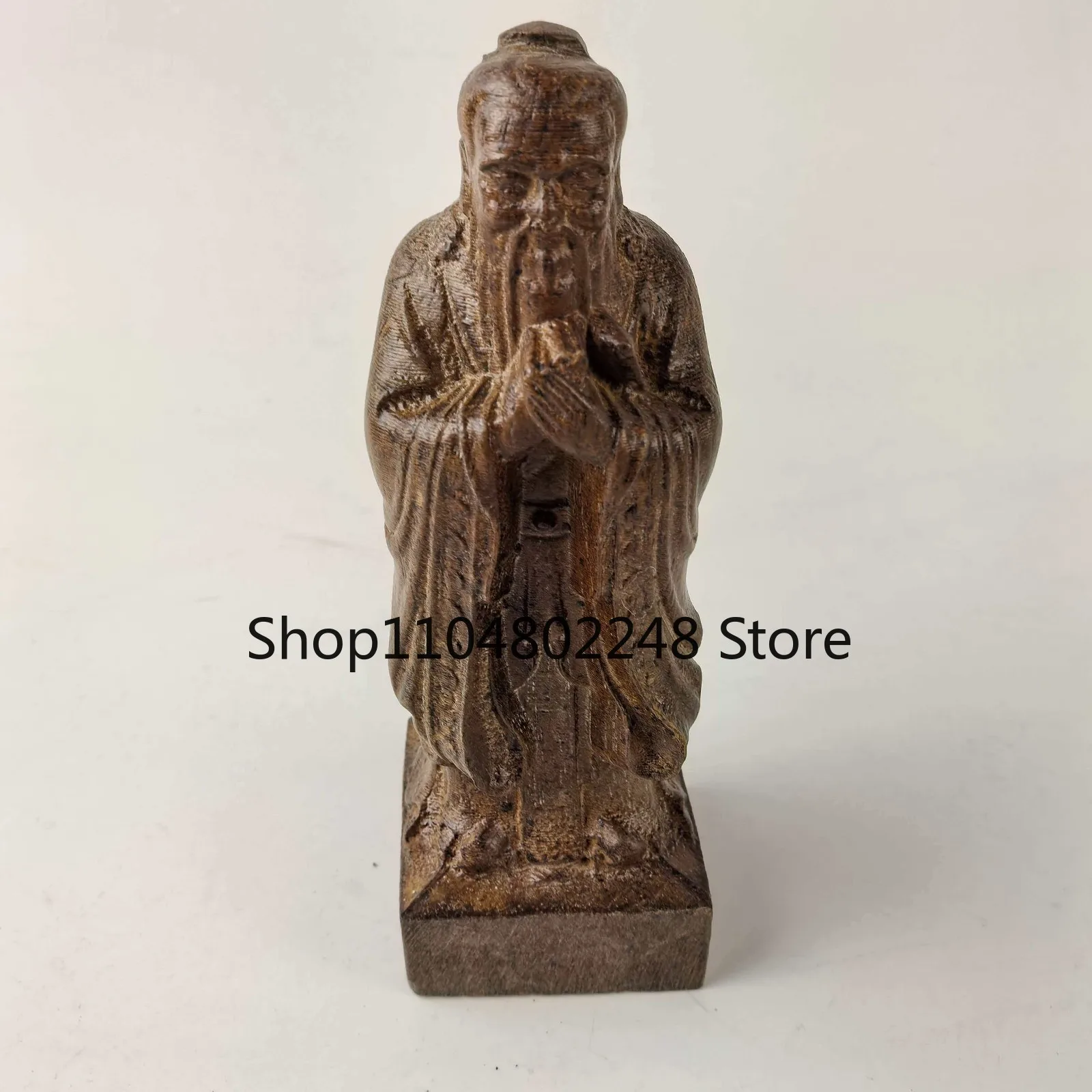 Chinese hand carved exquisite wood carvings of Confucius Buddha statues
