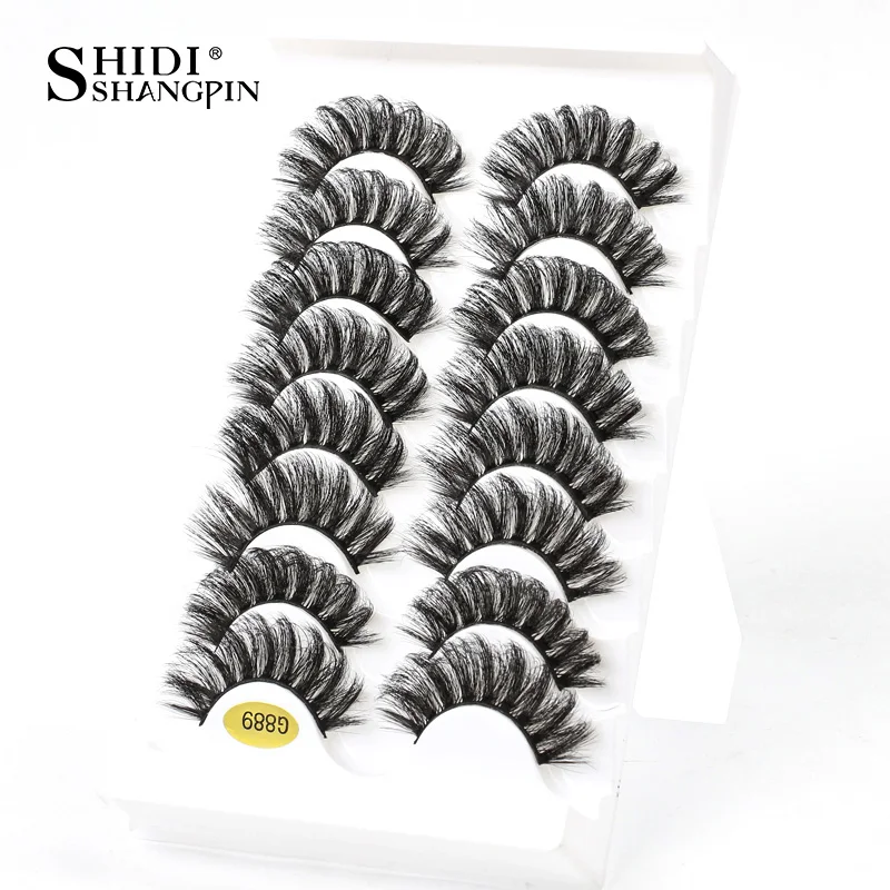 رموش صناعية منحنية من SHIDISHANGPIN ، حجم رقيق ، رموش اصطناعية مثيرة من المنك ، رموش اصطناعية روسية طبيعية ناعمة ، 5 أزواج ، 8 أزواج ، 10 أزواج #5