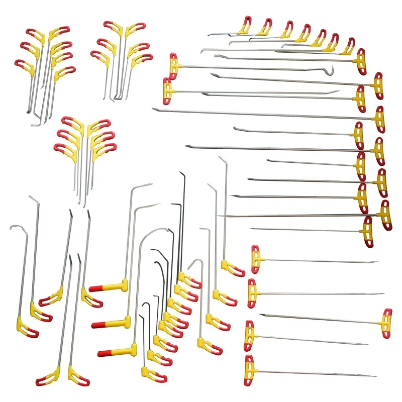 65-Piece Auto Dent Repair Push Rod Set, Paintless Dent Removal Hooks, PDR Tool Kit, Auto Body Panel Pry Bar
