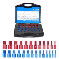 26/44Pcs Nut And Bolt Thread Checker Set Male/Female Gauge 1/4 Inch & 1/2 Metric Compact Individually Assembled Bolt Thread Gaug