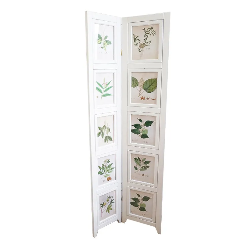 Home photo frame wooden exhibition display partition broken screen store American partition studio background wall tea room scre