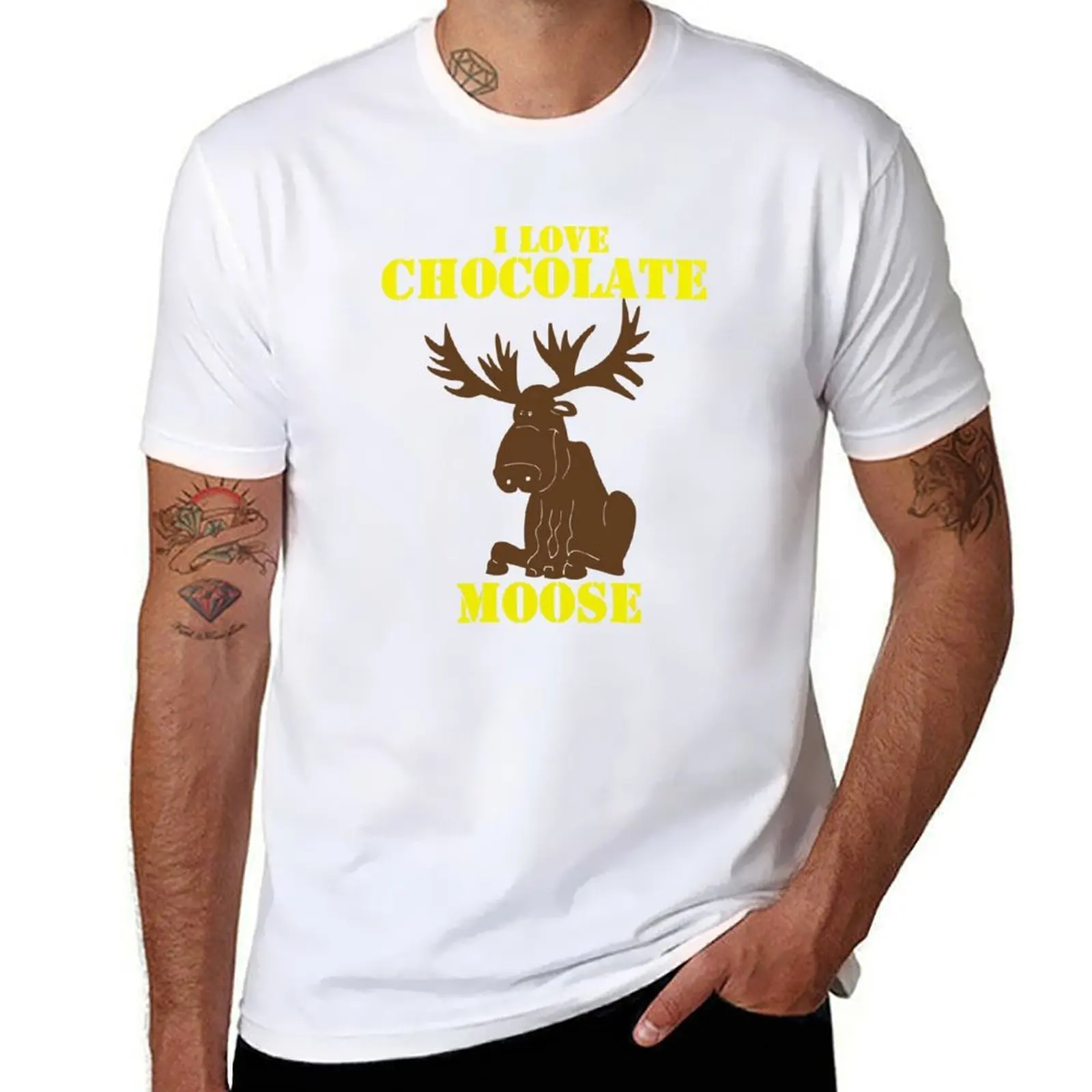 Chocolate Moose Thsirt idea de regalo para amantes del chocolate camiseta camisetas gráficas personalizadas para hombre camiseta