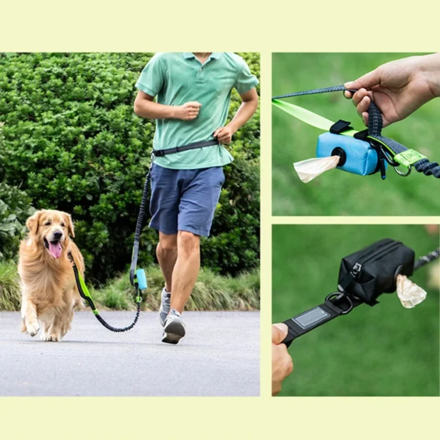 Protable Dog Poop Bag Biodegradable Dispenser Pouch Garbage Bags Organizer Pet Puppy Cat Pick  Poop Bag Holder Dispenser