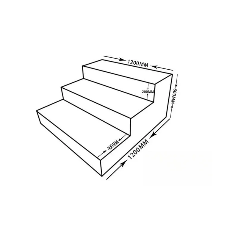 Music classroom chorus steps movable folding PE, solid wood telescopic three layers four layers stage podium