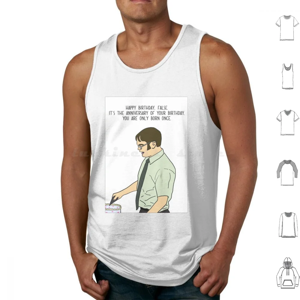 

Майки с днем рождения From Dwight, жилет без рукавов The Office Dwight Schrute Dwight Michael Jim Halpert Schrute, забавный офис