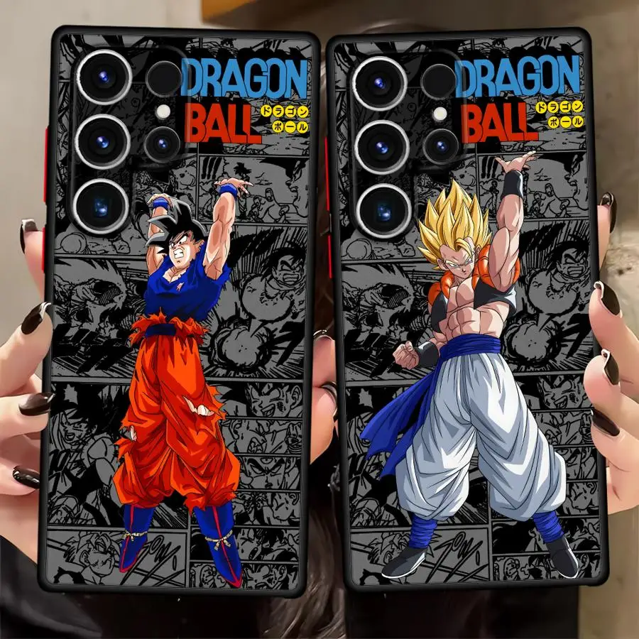 Funda trasera de teléfono con patrón de Dragon Ball Son Goku para Samsung Galaxy S23 Ultra S22 Plus S20 S25 Edge S10 S9 S21 S24 FE