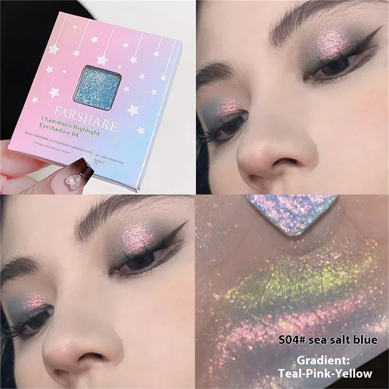 Fard à paupières nacré en diamant, 4 couleurs, scintillant, brillant, durable, éclaircissant, Sexy, coréen, cosmétique pour les yeux
