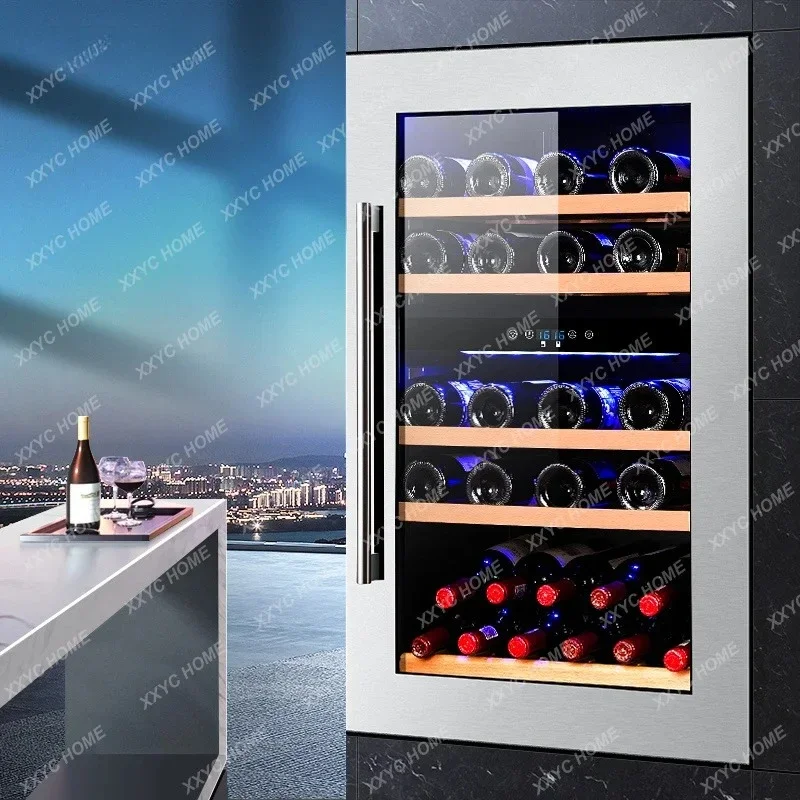 ZH Embedded wine cabinet Refrigerated ice bar Household small refrigerator Constant temperature wine cabinet
