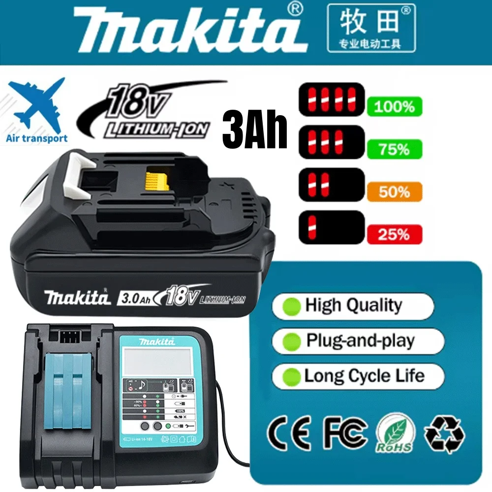 

Makita 18v Original Replacement Battery 3.0AH BL1850B BL1860B BL1830B LXT BL1815 BL1840 LXT400 194204-5 Power tools battery