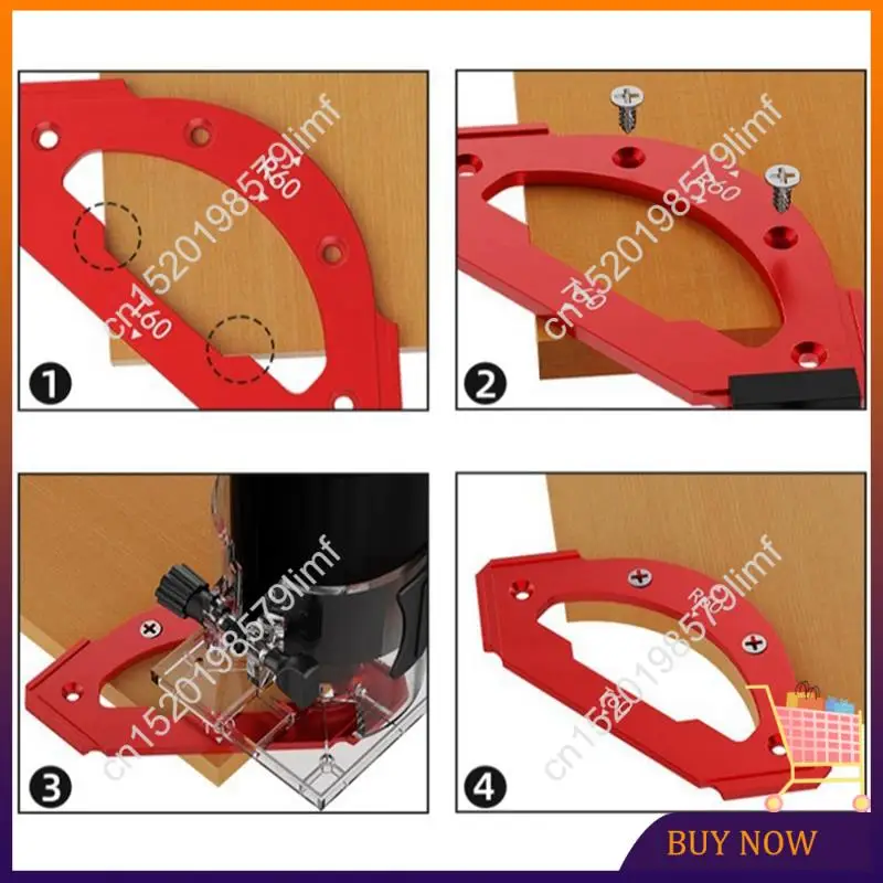 MSOR-Woodworking Inner/Outer Corner RT Gauge Electric Router Cutting Fillet Template Wood Board Chamfering Positioning Mold