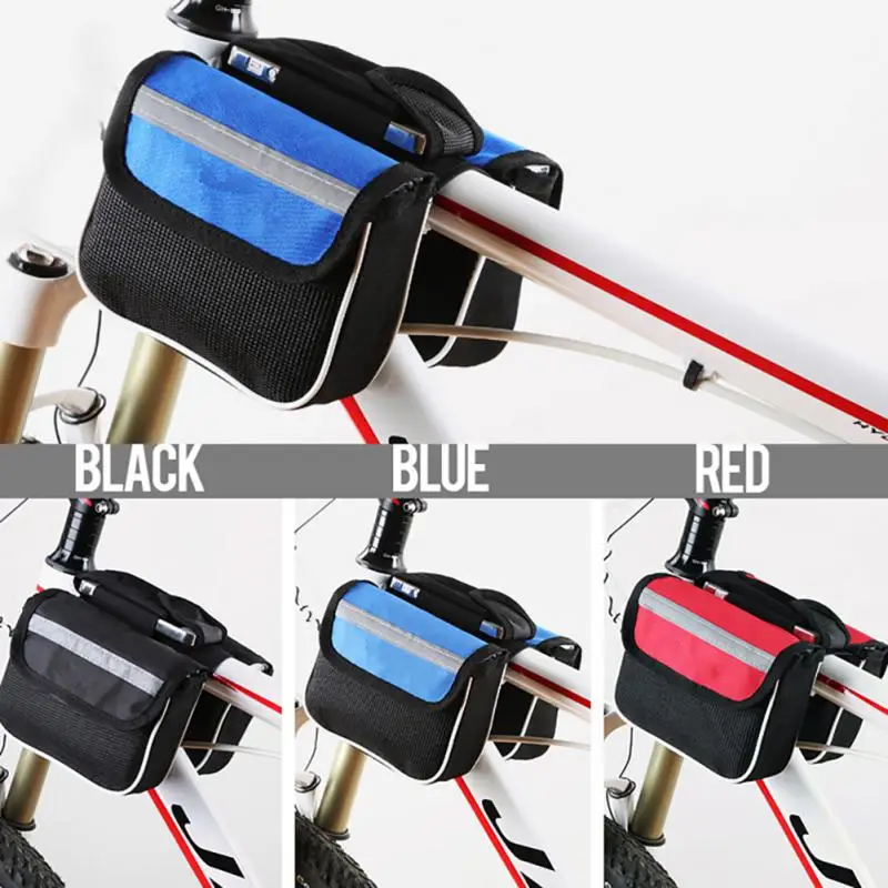 Universal Bicycle Bag Front Beam Bag Mountain Bicycle Mobile Phone Waterproof Upper Tube Saddle Bag Cycling Bicycle Accessories