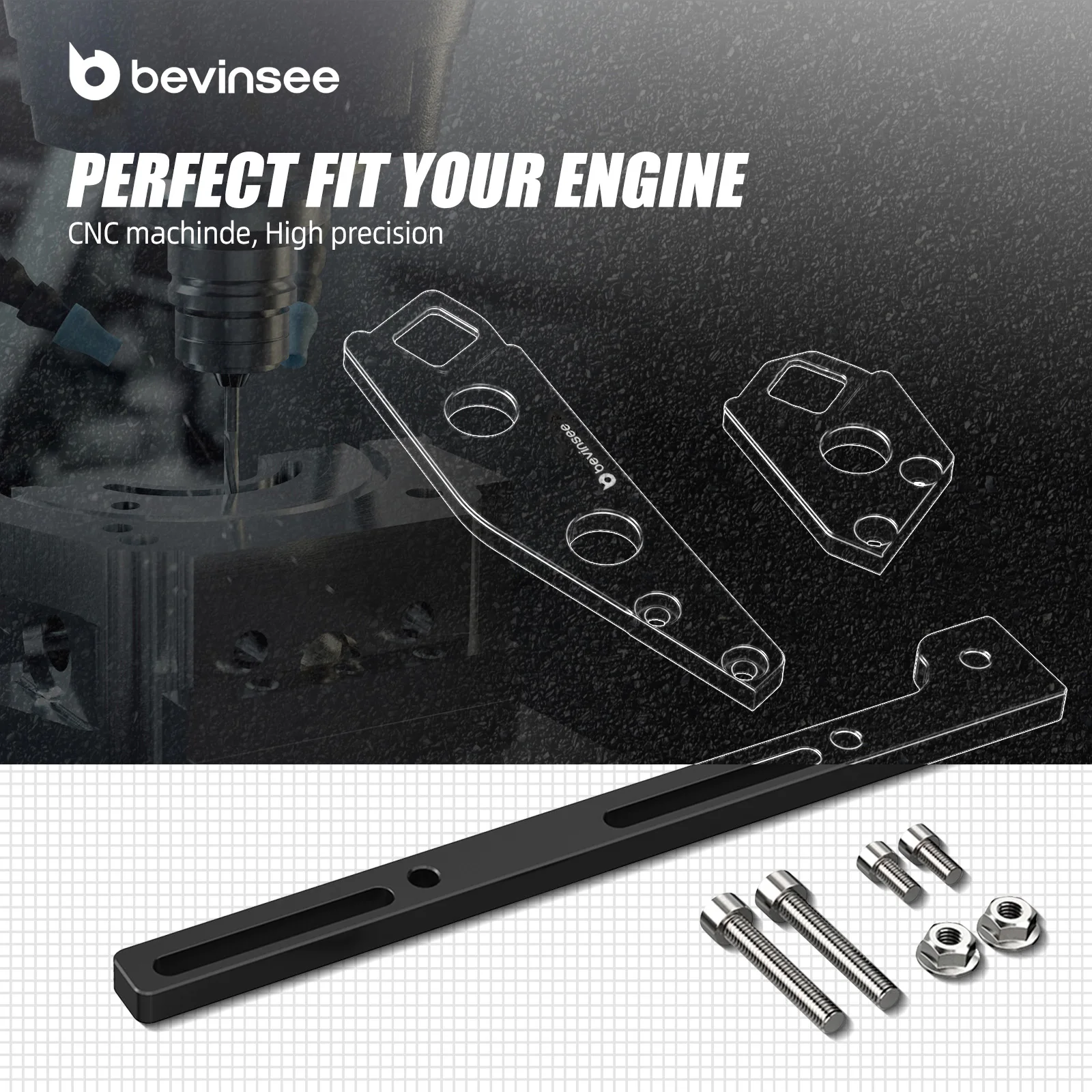 BEVINSEE Billet Aluminum Throttle Cable Brackets for Chevrolet Corvette C5 Camaro Z28 SS,  for Pontiac Firebird Formula GTO