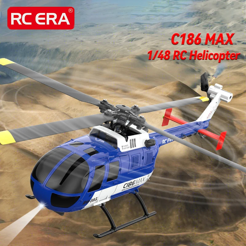 RC ERA C186MAX 1/48 4CH RC Helicopter Optical Flow Fixed Height Model Remote Controlled Helicopter Adult Boy Toy Gift