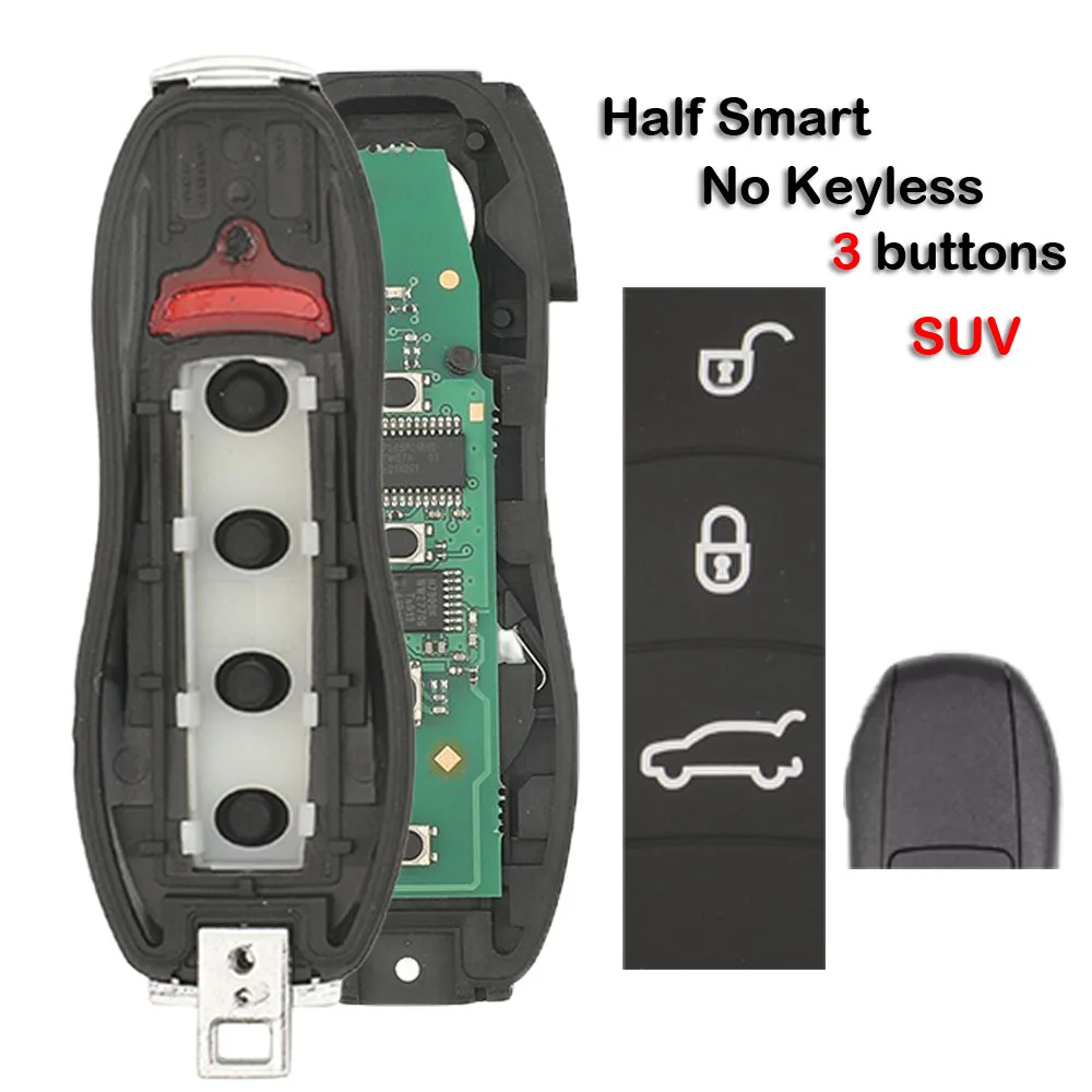 jingyuqin ID49 PCF7945P 315/433/434MHz Auto-Fernbedienungsschlüssel DIY-Teile für Porsche Macan Panamera Cayenne ohne Keyless/Keyless Go
