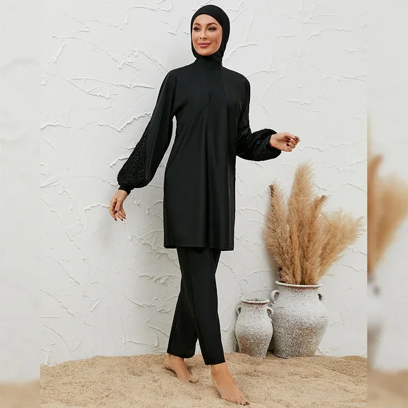 

Muslim Swimwear Hijab Burkini Women Islamic Swimsuit Femme Musulmane Swim Costumes Bathing Suit Conservative Maillot De Bain