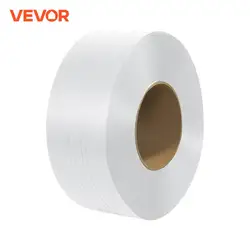 VEVOR 9900ft Packaging Bunding Tape Polypropylene Strapping Roll White Banding Pallet Strap Coil Portable Strong Packing Straps