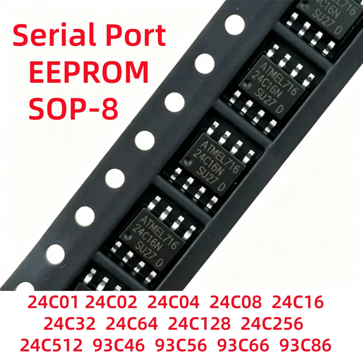 20Pcs/set 24C01 24C02 24C04 24C08 24C16 24C32 24C64 24C128 24C256 24C512 93C46 93C56 93C66 93C86 NEW Original Serial Port EEPROM