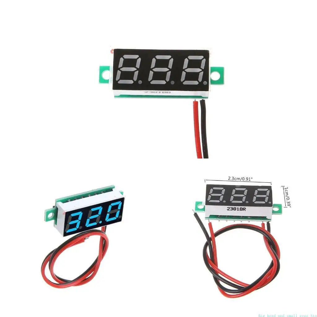 581C Two-Wire 2.5V-30V Mini Digital Voltmeter Tester Meter for Househo