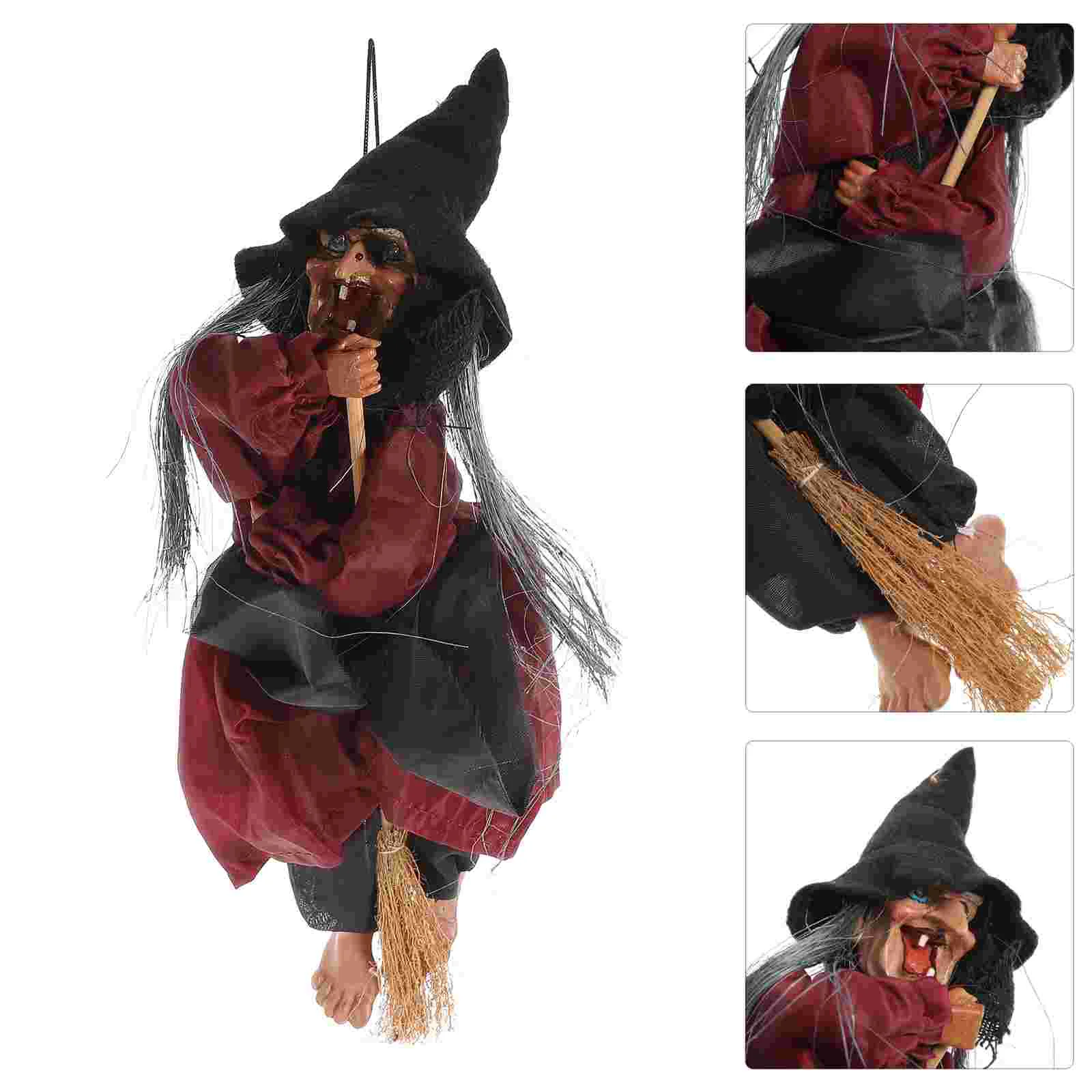 Halloween Hanging Witch Voice-activated Induction Witch Hanging Decorations Props for Bar Haunted House Without