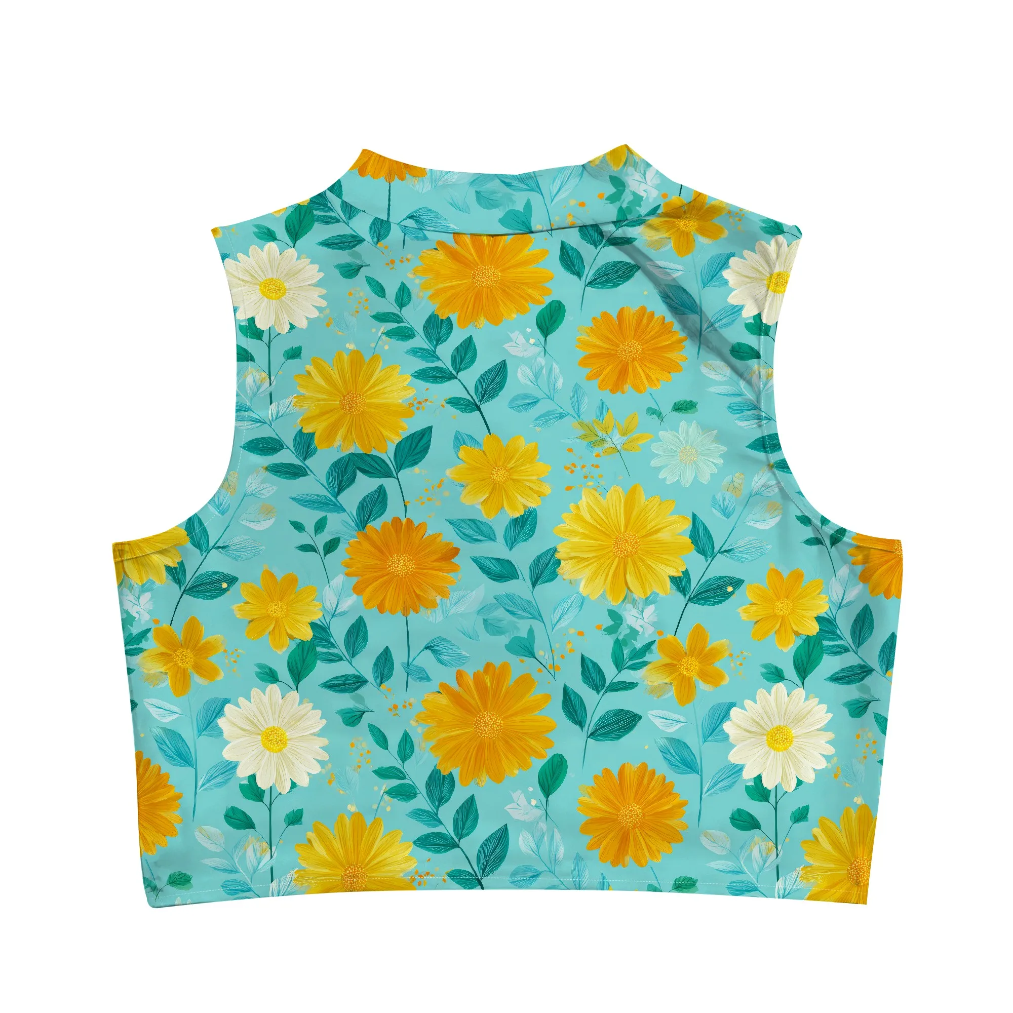 Crop Tops for Women Sexy Cut Out Tops Mock Neck Tank Top