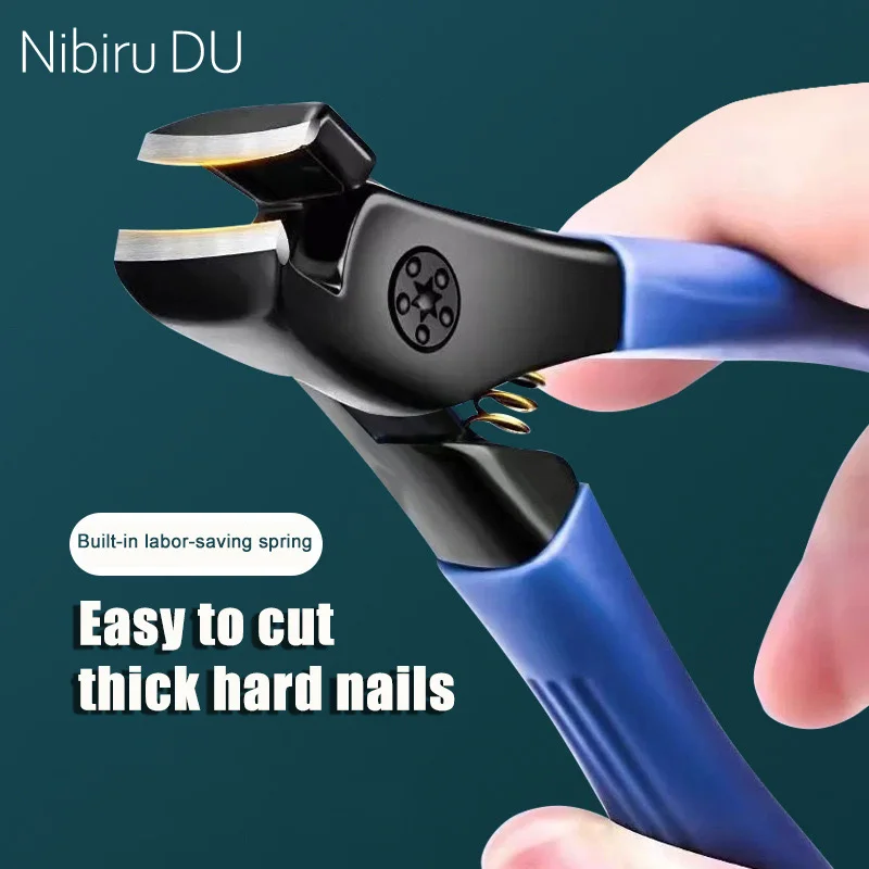 Large Size Stainless Steel Nail Clipper - Professional Toenails Trimmer Thick Hard & Durable Nail File for Household Use