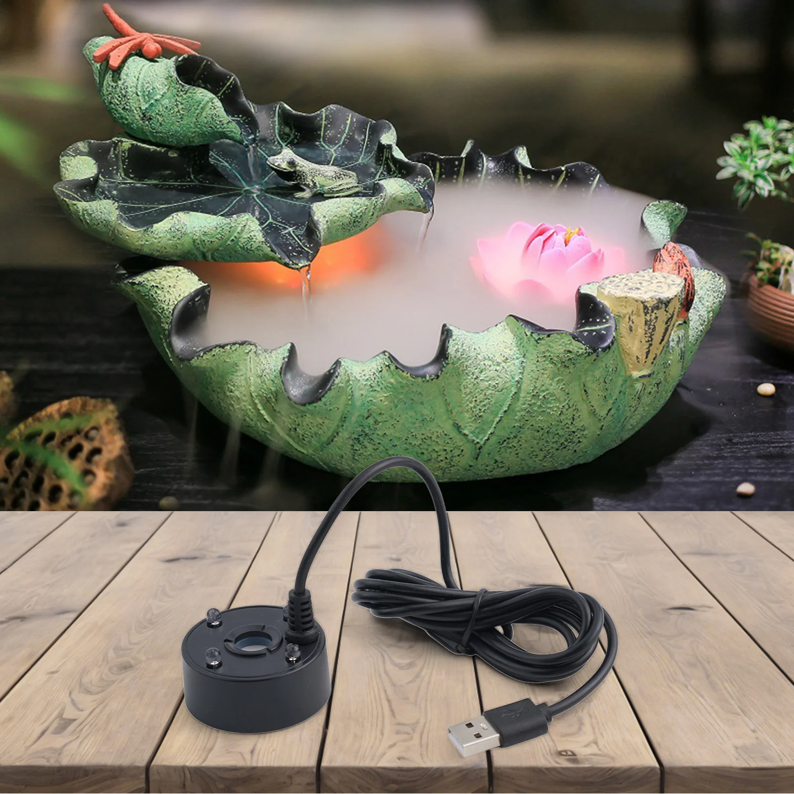 Mist Maker Water Circulation Fog Maker 47x47x25mm Small Rockery Water Bonsai Tea Tray Ponds Fish Tanks Vases Landscaping Spray