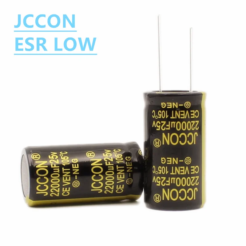 2-10 قطعة JCCON الألومنيوم مكثف عالية التردد منخفضة ESR 25V 35V 50V 63V 100V 160V 200V 250V 450V 68 فائق التوهج 100 فائق التوهج 1000 فائق التوهج 2200 فائق التوهج 4700 فائق التوهج