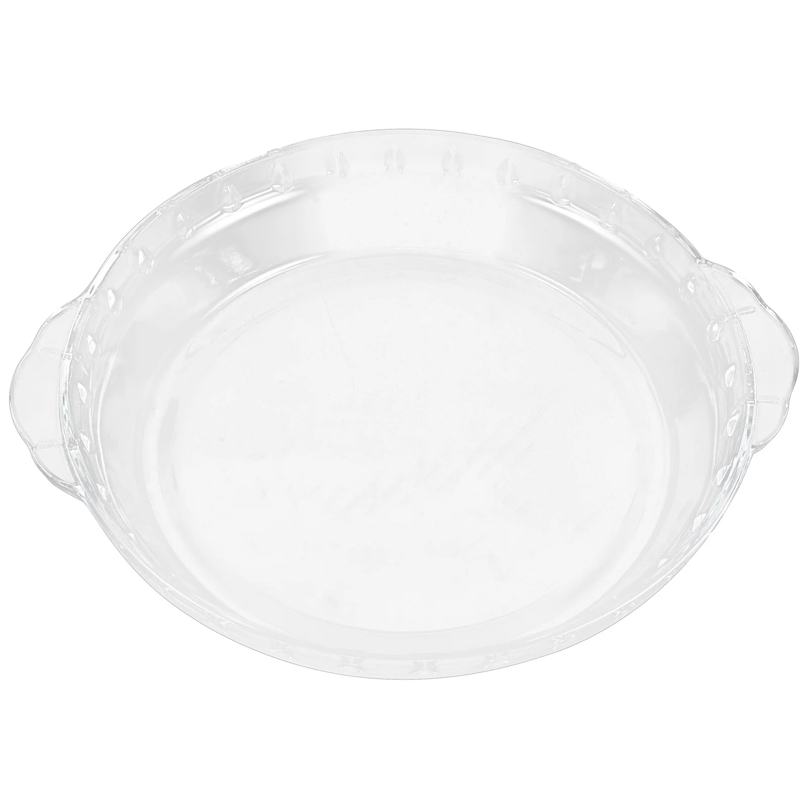 

Round Heat Resistant Glass Baking Pan Double Handle Clear Pie Plates for Home Kitchen Baking Supplies Pie Plates