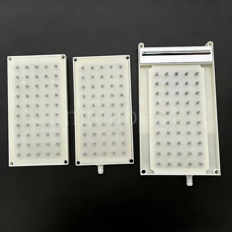 ABS 5X10 Hole Rectangular Shower Head Insert Threaded Waterfall Intubation Type Top Spray Accessories