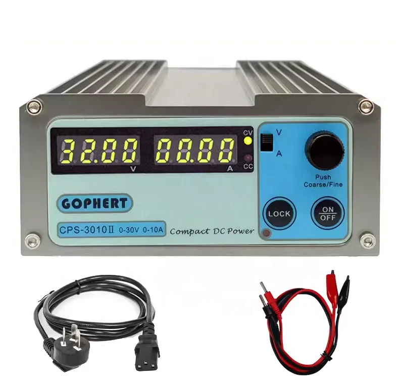 

CPS-3010II 30V 10A High Power Compact Adjustable Digital Lab DC Regulated Switching Power Supply 110V/220V