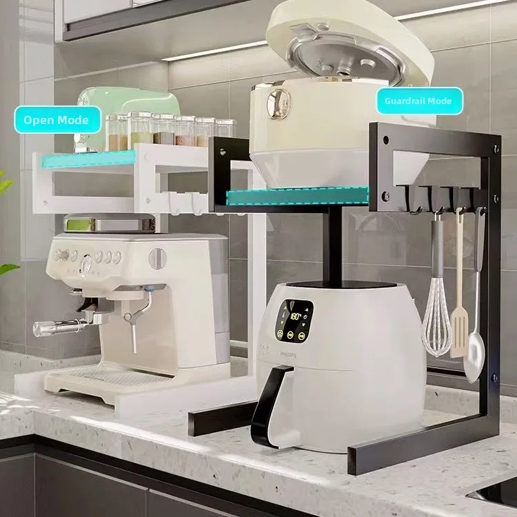 

Многофункциональная подставка для кухонной техники: органайзер для рисоварки и аэрофритюрницы, многоуровневая подставка для бытовой техники