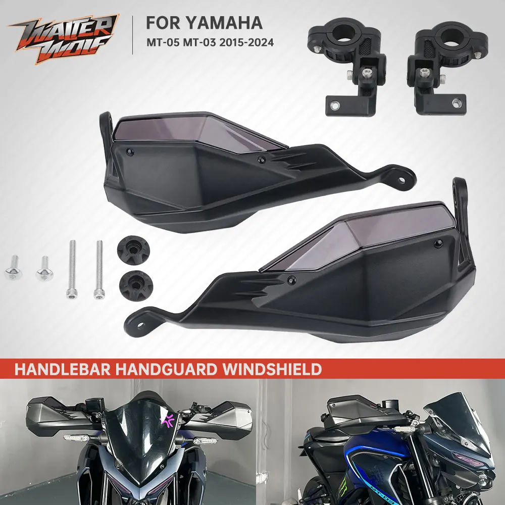 Motorcycle Hand Guard Handle Protection Windshield For YAMAHA MT-25 MT-03 MT25 MT03 MT 03 25 2015-2024 2022 2023 Widen Handguard