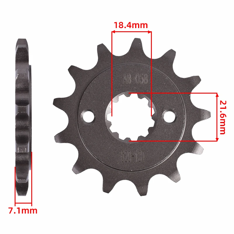 520 13T Motorcycle Front Sprocket Gear Chain Wheel Cam For Honda CBF250 04-05 CBX250 CRF250 NX250 XR250 CRF250 XR250 Baja 97-07