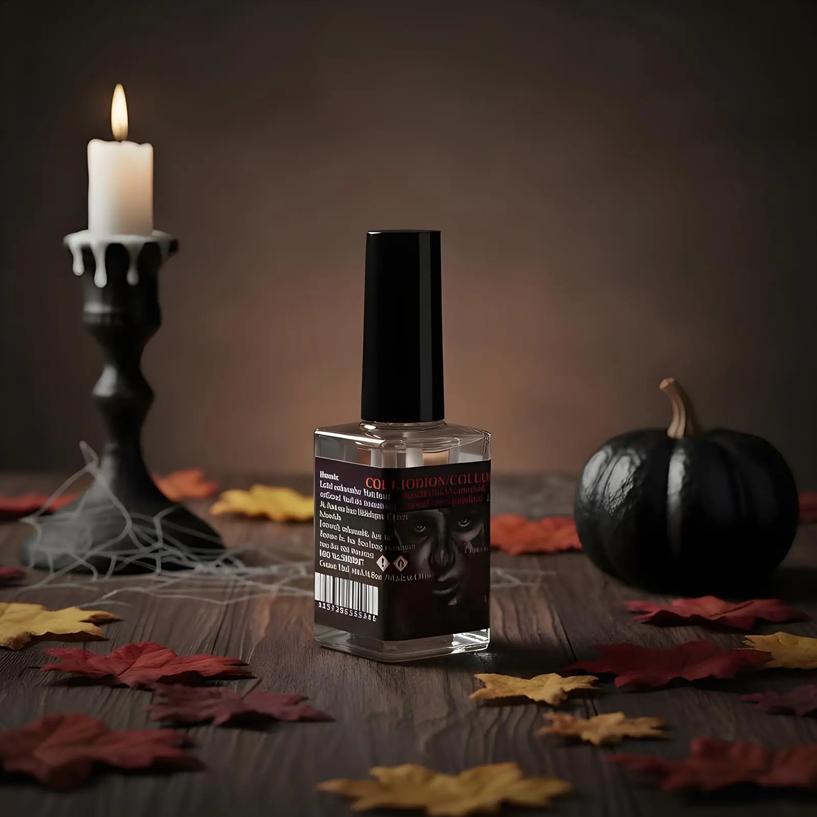 Scar Liquid 15ml Face Injury Effects Paint with Brush Halloween Scar Liquid for Cosplay Haunted House Stage Roleplaying Costume