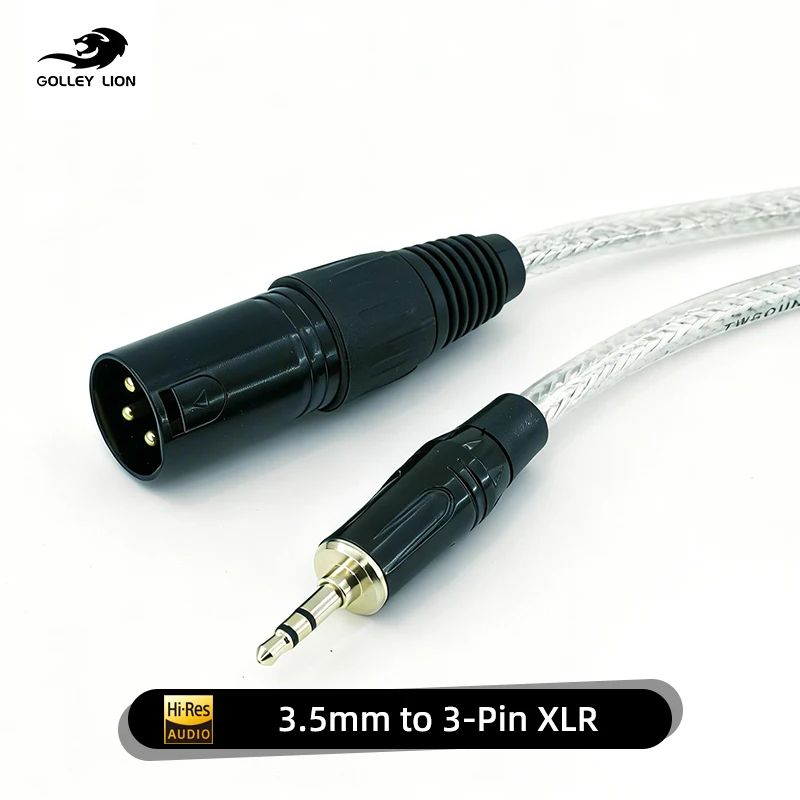 

GOLLEY LION 3.5mm to XLR Audio Cable Noise-Free Clean Sound Flexible Durable Plug-and-Play for PA/Home Audio/Pro Devices
