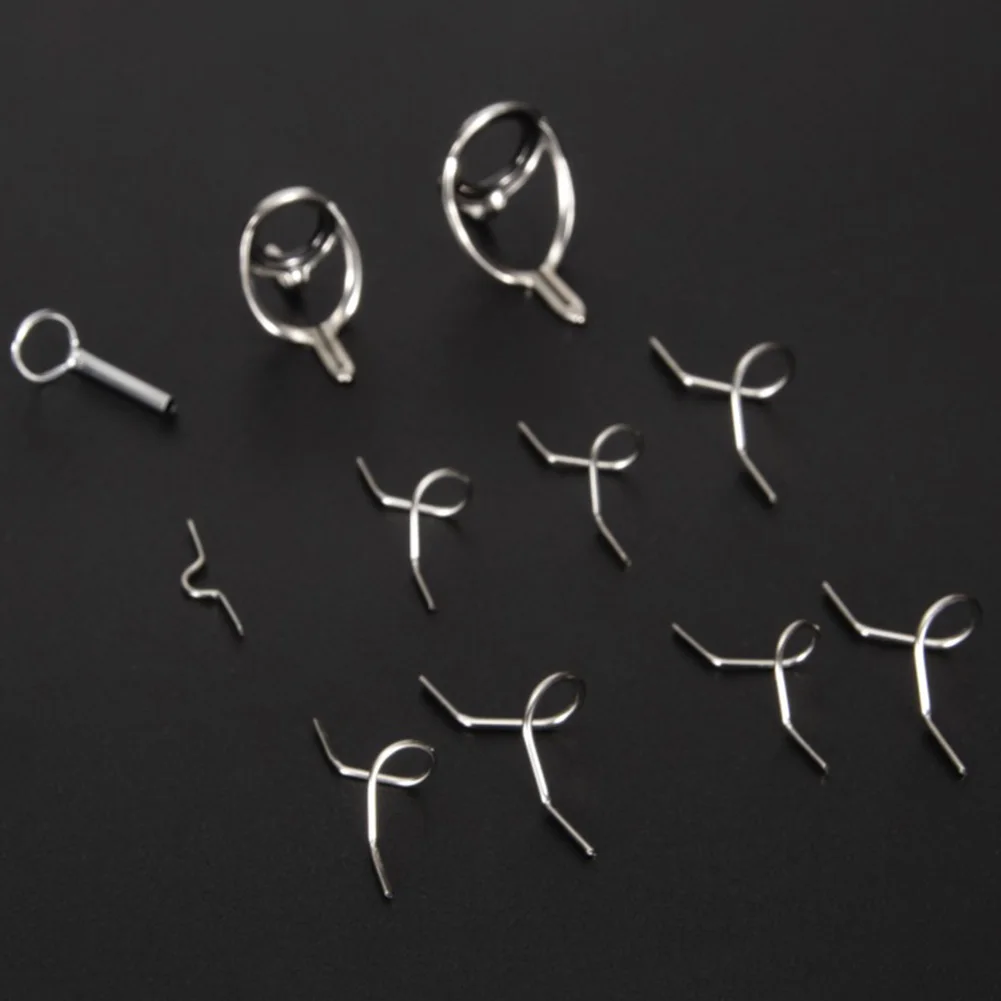 سهلة التخزين العلامة التجارية الجديدة يطير الصيد أداة هوك قضيب مقاومة للتآكل دليل حلقة دليل تلميح قضيب دليل العين مجموعة السلس