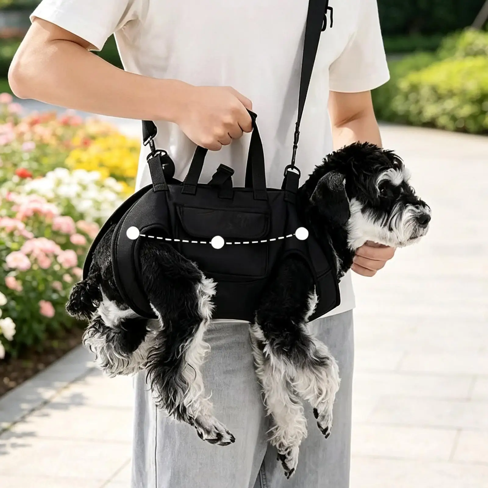 Dog Carrier Backpack Adjustable Backpack With 1.5m Traction Rope Dog Carrier For Outdoor Travel Hiking Walking Camping