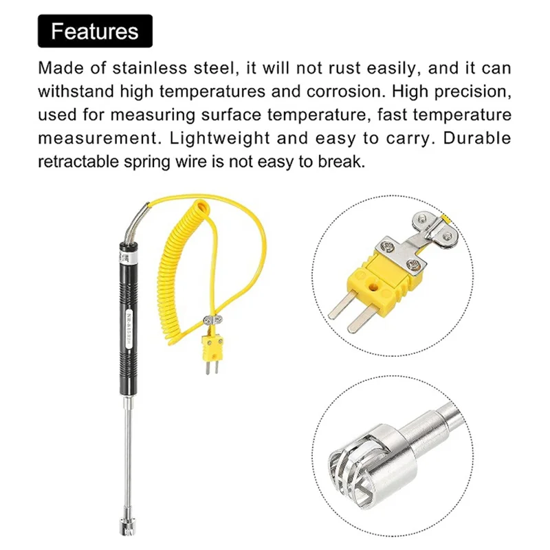 NR-81532B K-Type for SURFACE Thermocouple Probe NR81532B Temperature Sensor Probe -58 to 932°F (-50 to 500°C)