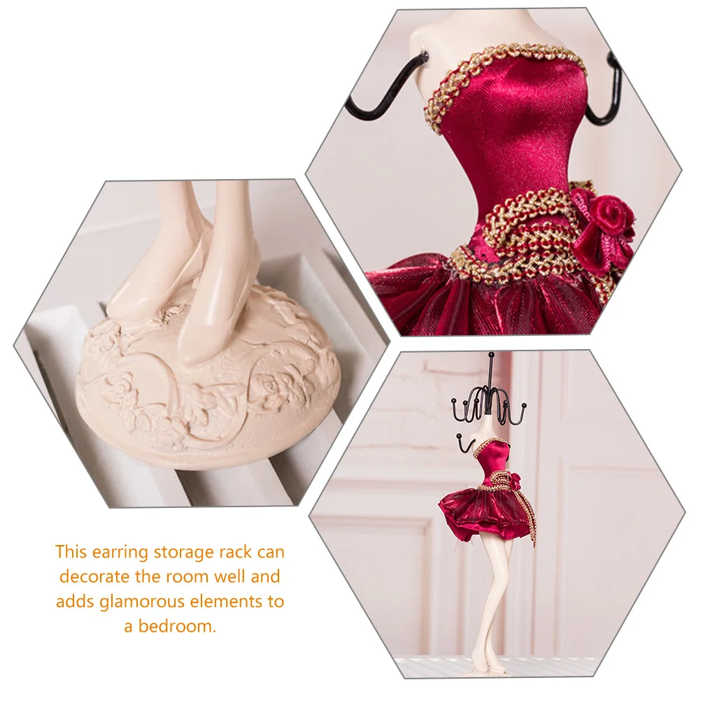 

Creative Jewelry Display Rack Earrings Necklace Organizer Holder Premium Storage Stand Bedroom Decor Durable Gift For Women