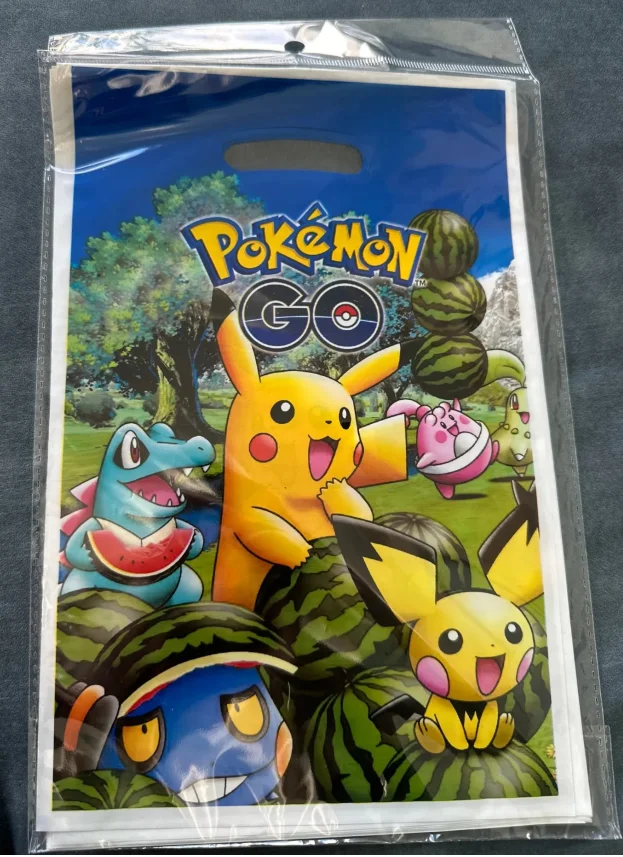 Sacs cadeaux Pokémon pour enfants, décoration de fête d\'anniversaire, Pikachu, Goody Biscuit, bonbons GT, cadeaux pour enfants, fournitures de fête