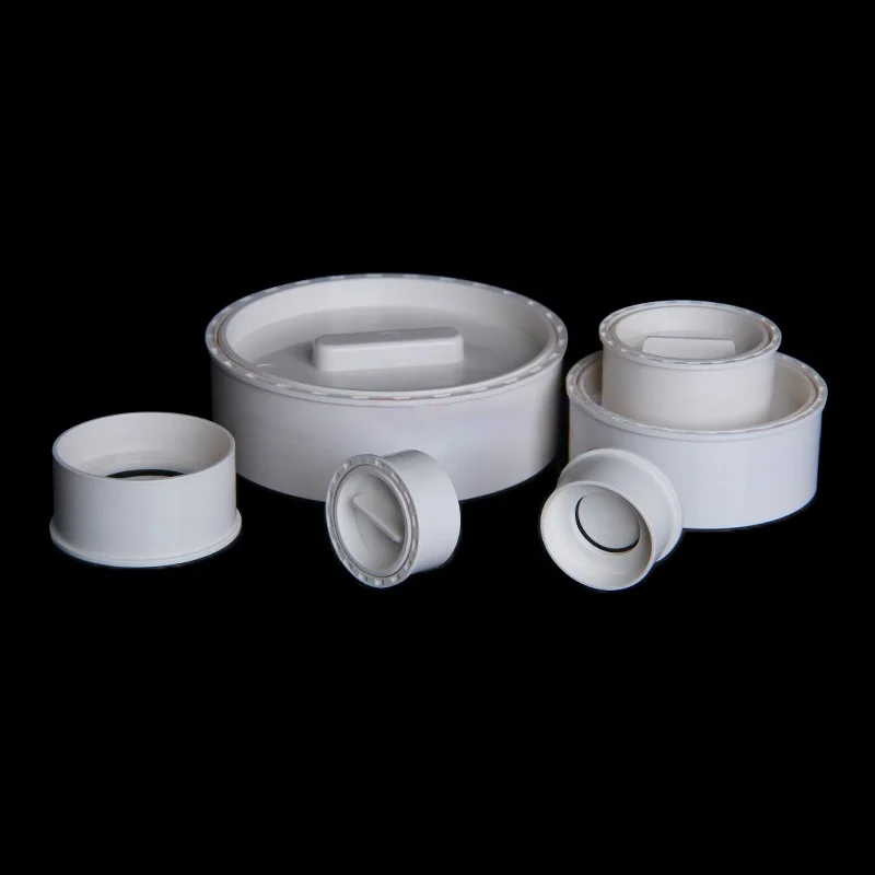 1~10PCS 50mm/75mm/110mm/160mm White PVC Horizontal Cleanout Plug Cap Inspection Outlet Drain Pipe Fitting Plug