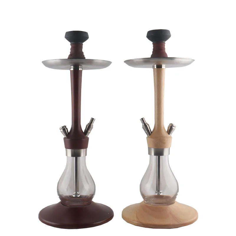 New Wooden Hookah Full Set Shisha Glass Base Nargile Cachimbas Sheesha Narguile Accessories