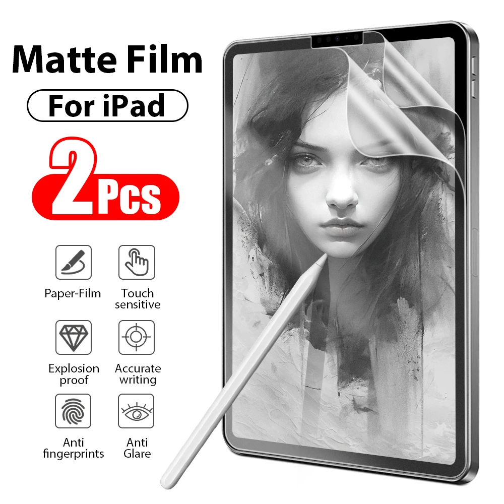 Matte Like Paper Film For iPad 11 A16 Air 11th 5 4 M3 M2 10 9 9th 10th Generation Screen Protector Ipad Pro 13 M4 M5 12.9 Mini 7