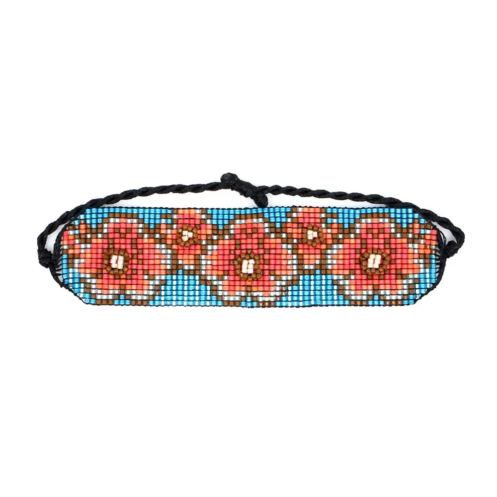 Rice Ball Bracelet  Hand woven  Plum blossom  pattern  Beading  Adjustable  originality  Simplicity  Bohemia  Beaded Bracelet