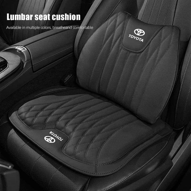 Car Seat Cushion Cover Lumbar Support Protector Mats For Toyota 86 Mirai Supra Prado Alphard Vellfire Crown Sequoia Venza Avalon