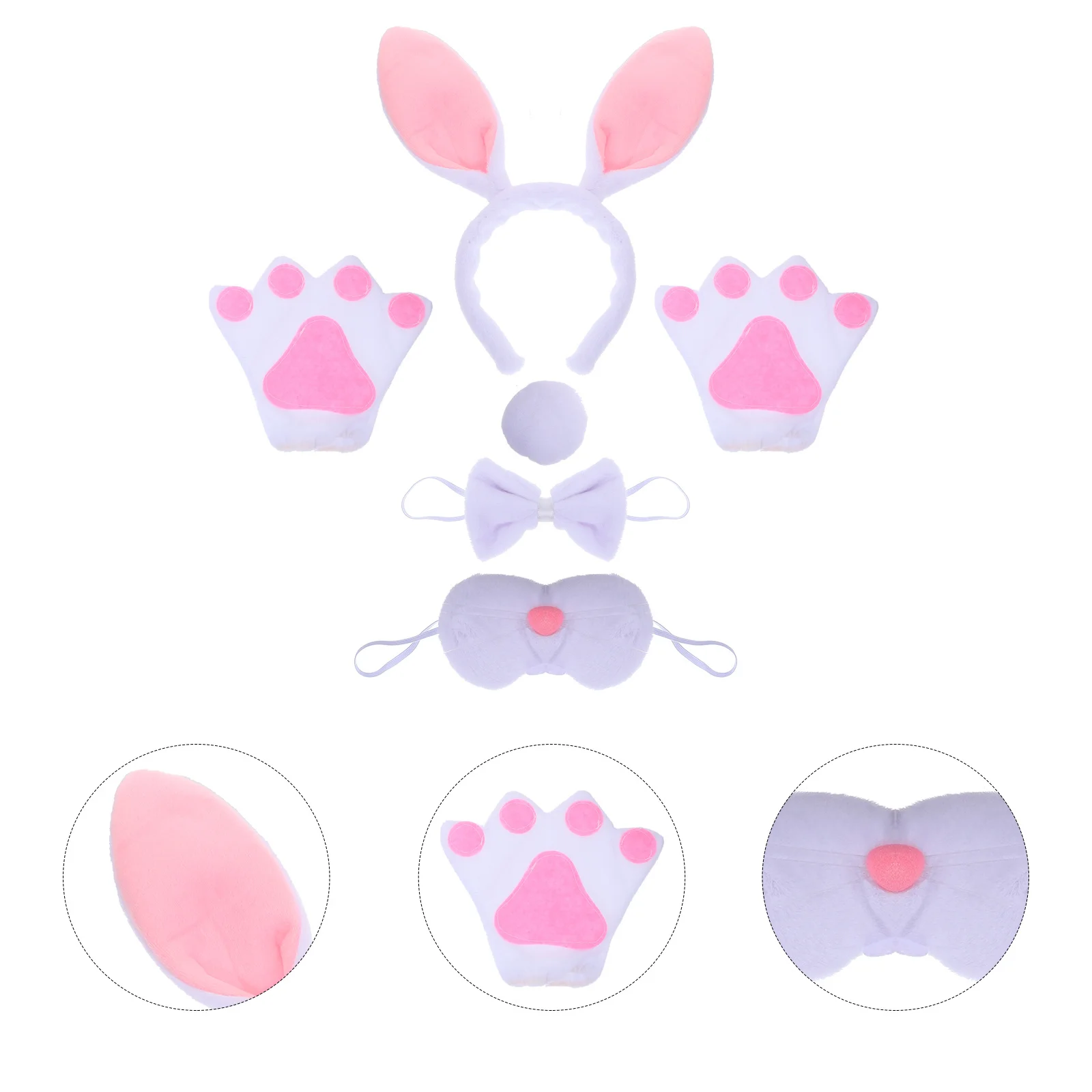 أرنب الأذن عقال مجموعة الأرنب زي الملحقات تأثيري الدعائم الطرف عيد الفصح اللباس كيت عيد الفصح زي الملحقات