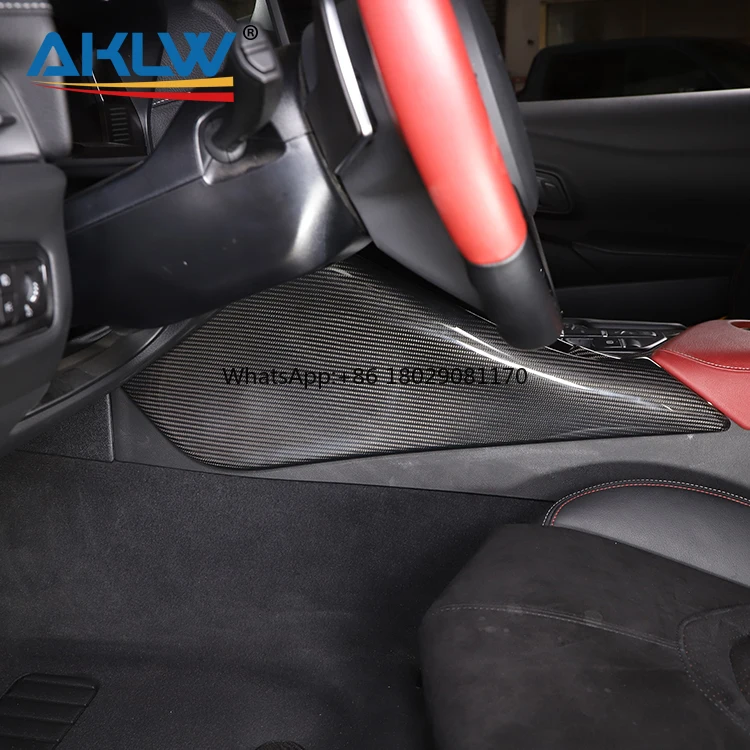 Per Toyota GR Supra A90 accessori interni in vera fibra di carbonio Console centrale ginocchiere laterali del conducente copertura del pannello decorativo