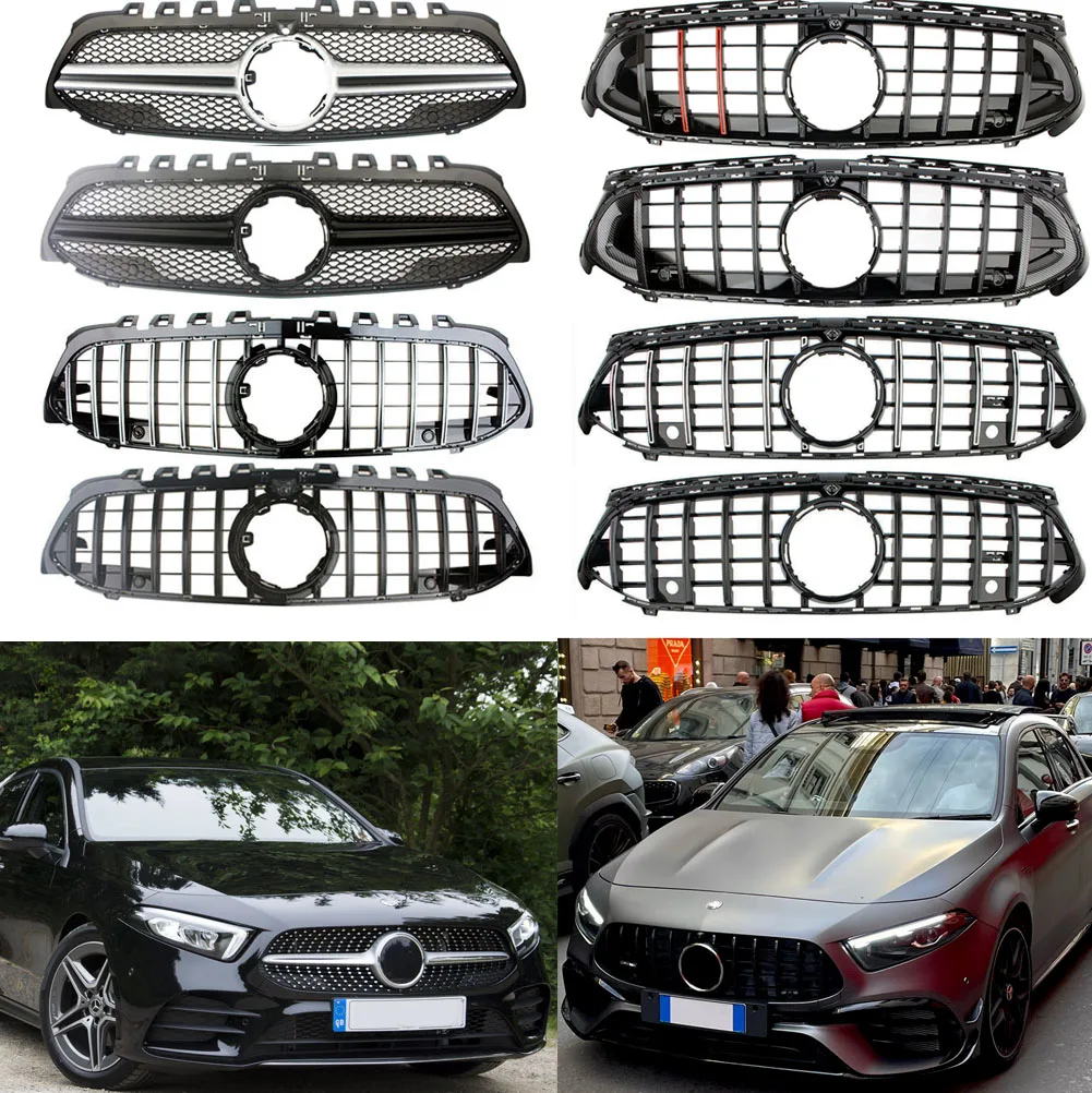 

Верхняя решетка капота GT-R Style для Mercedes-Benz W177 A200 A220 A250 A35 A45AMG 2019-2022 2023-2025+