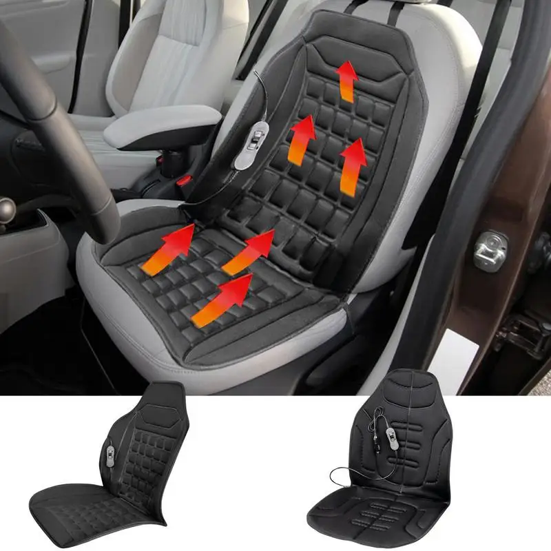 

Heated Seat Covers Heated Protectors Cushion Full Back And Seat Warm Comfortable Seat Cover Universal Anti-Slip Driver Seat