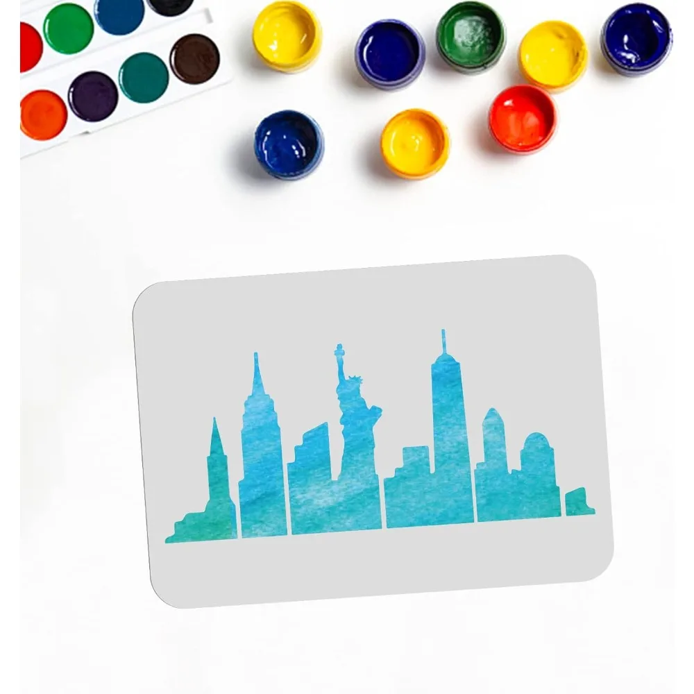 PET Hollow Out Drawing Painting Stencils for DIY Scrapbook Photo Album Building Pattern 210x297mm